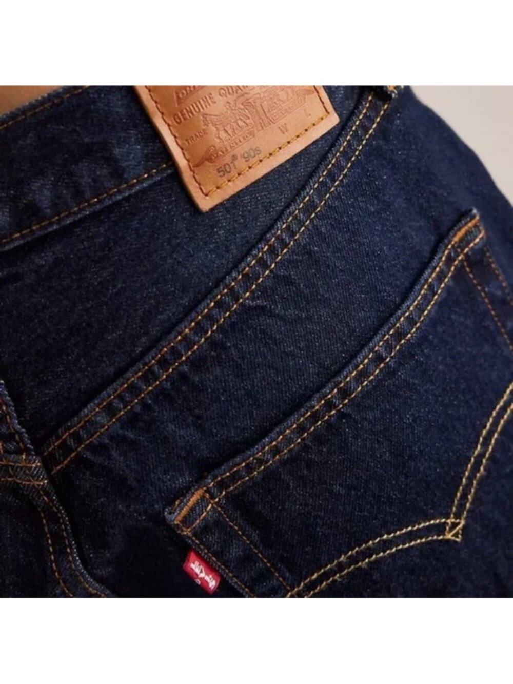 Levi's 501 90’s Western Jeans Dark Indigo Wash in Deep Breathe Size 27x30 NWT - Picture 7 of 10